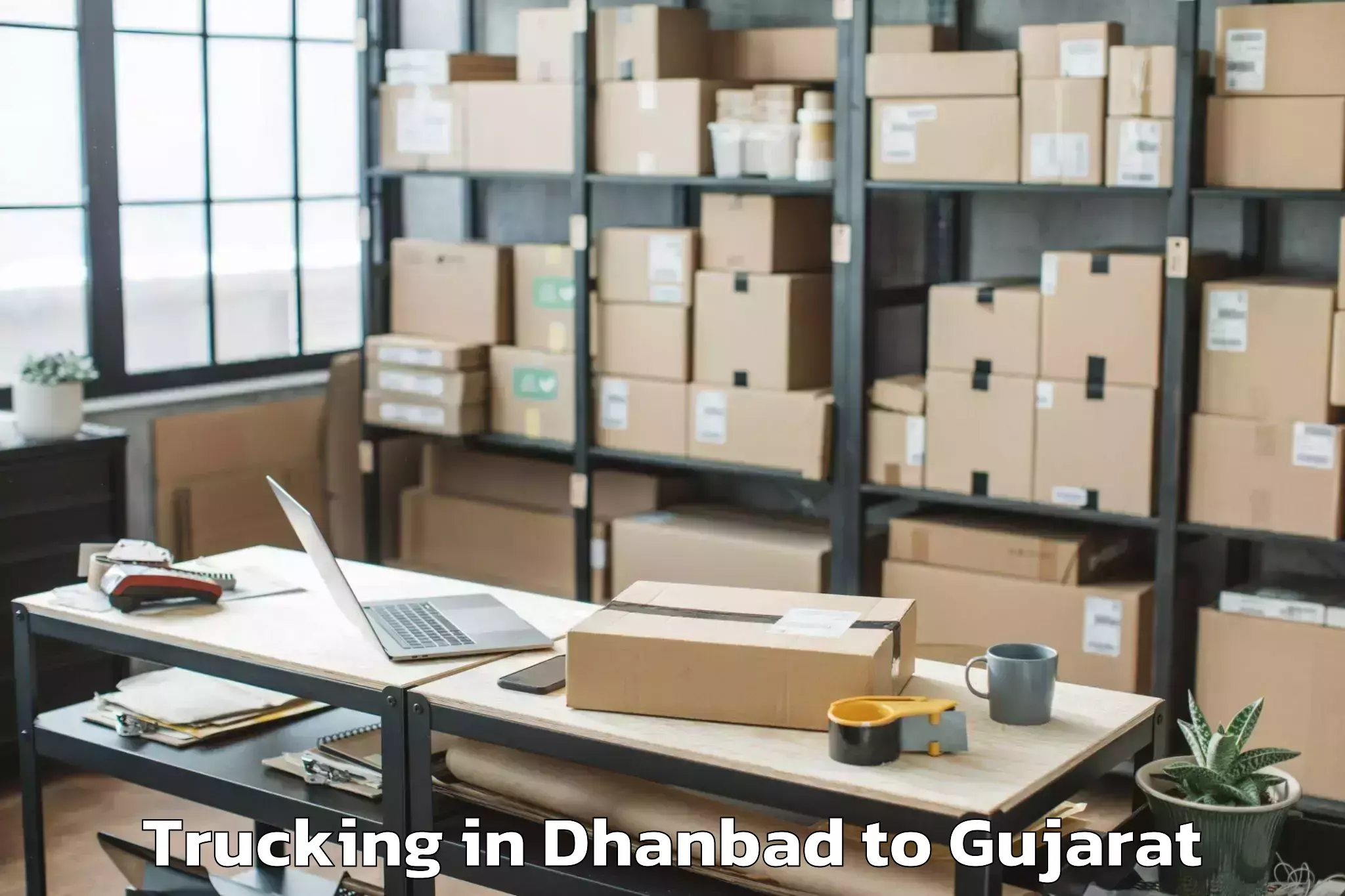 Leading Dhanbad to Amroli Trucking Provider